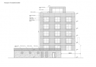 Residential complex Municipal Yard in Prague - Building A, eastern view - foto: TaK Architects, s.r.o.