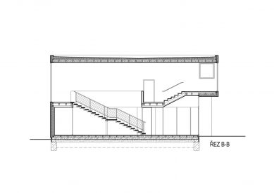 Environmentální centrum Krsy - Řez B-B' - foto: projectstudio8