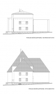 Mateřská škola Holýšov - Boční pohled před a po rekonstrukci - foto: projectstudio8