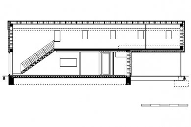 Family house in Neratovice - <p>longitudinal section</p>