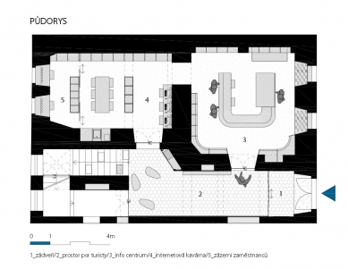 KIS - Cultural and Information Center - <translation>Plandrawing</translation> - foto: BLOK_architekti 