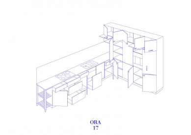 A burgher's flat - <translated>Axonometry of kitchen units</translated> - foto: ORA