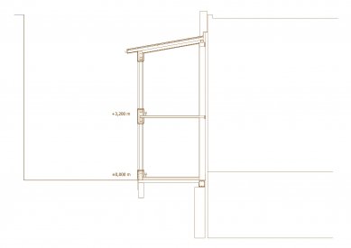 Modrý ateliér - Příčný řez - foto: studio ječmen