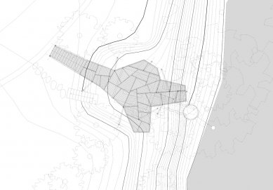 Obnova nábřeží řeky Loučné - Půdorys vyhlídky - foto: Rusina Frei architekti