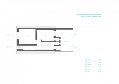 Reconstruction of a family house in Královo Pole - Ground floor plan - original state - foto: KAMKAB!NET 