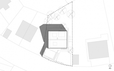 Rekonstrukce domu typu Okál - Situace - foto: Pavlíček + Hulín architekti