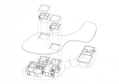 Lesní vila  - Rozložená axonometrie - foto: mjölk architekti