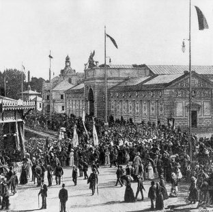 Rekonstrukce a dostavba Moderní galerie AVU - Pavilon v době Jubilejní výstavy zemské, 1891