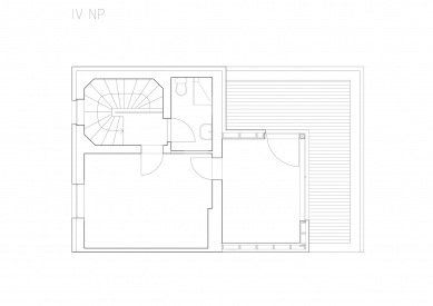 Přestavba rodinného domu v Brně na ulici Palouk - Půdorys 4.np - foto: studio New Work