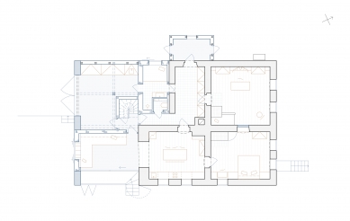 Borová Lada Cottage - Floor plan 1st floor