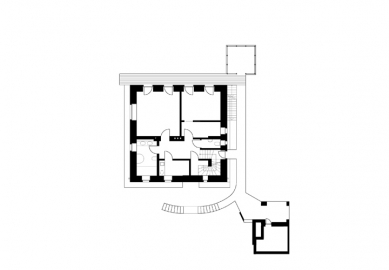 Rekonstrukce domu Na Hřebenkách - Půdorys 1PP