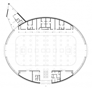 Dolní Břežany Sports Hall - Půdorys přízemí - foto: SPORADICAL