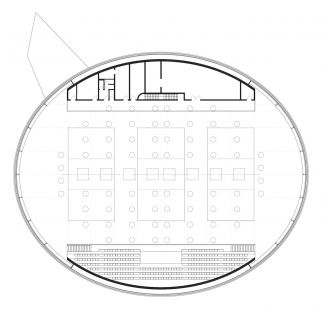 Dolní Břežany Sports Hall - Půdorys patra - foto: SPORADICAL