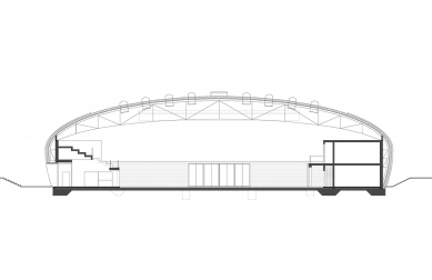 Dolní Břežany Sports Hall - Řez - foto: SPORADICAL