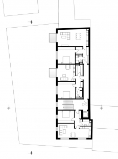 Bytový dům Prostějov 03 - Půdorys 5.np - foto: knesl kynčl architekti 