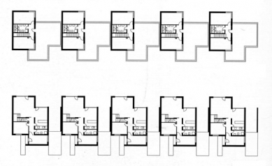 Devět rodinných domů na Červeném kopci - Půdorysy - foto: © ateliér AGP