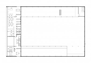 Administratívna a výrobná hala ETIS I. - Půdorys 2.np - foto: Alexy & Alexy architekti 