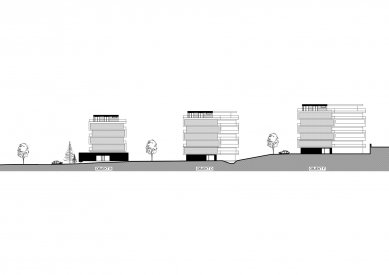 Polyfunkčný komplex Račany Bianco - Rozvinutý pohled - foto: Alexy & Alexy architekti
