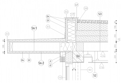 Rodinný dům v Modřanech - Detail předsazené střechy