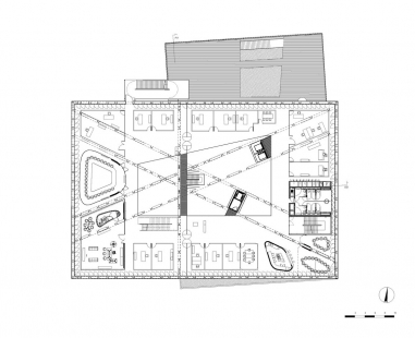 Hlavní sídlo společnosti GL Events - Půdorys 5.np - foto: Odile Decq