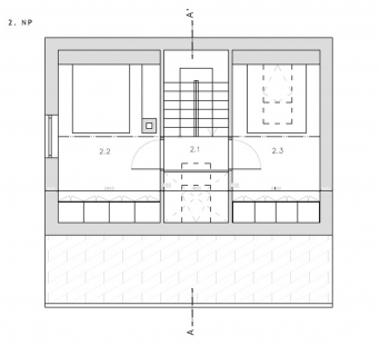 Chata pod třešní - Půdorys 2.np - foto: majo architekti