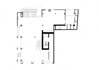 House at the Bridge - Ground floor plan - foto: © Alena Šrámková Architekt