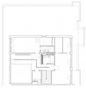 Rekonstrukce mezonetového bytu v Bratislavě - Půdorys horního podlaží
