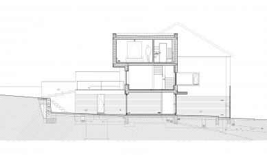 Rodinný dům s ateliérem - Řez