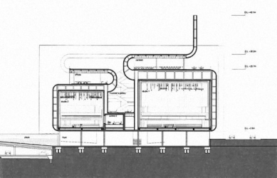 BBC - hudební centrum a kanceláře - Řez - foto: © Foreign Office Architects, London