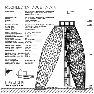 Věž Doubravka - Cedule - foto: Huť architektury Martin Rajniš