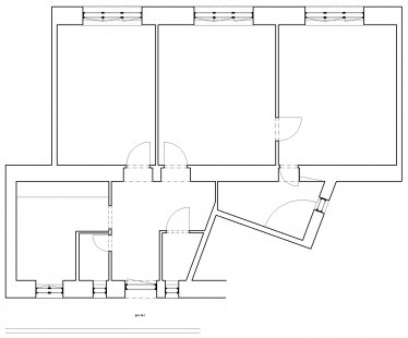 B13 - rekonstrukce bytu v Bratislavě - Půdorys bytu před rekonstrukcí - foto: cubedesign