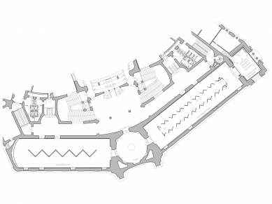 Architektonické řešení výstavy „Česká divadelní fotografie“ - Půdorys  - foto: Skupina