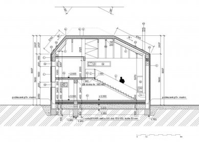 Dom PRST - Řez - foto: H2A | architects