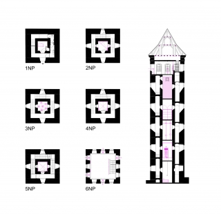 Rekonstrukce Novomlýnské vodárenské věže - Plány - foto: Architektonický ateliér Roháč Stratil