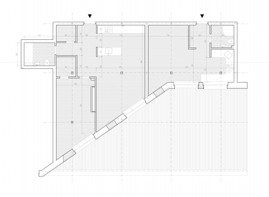 Byt na Trencianskej ulici - Půdorysy původní stavu - foto: Kuklica Smerek architekti