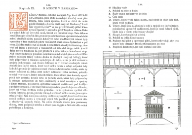 Most v Bassanu - Andrea Palladio: Čtyři knihy o architektuře - foto: sv. III, kap. IX, str. 190-191