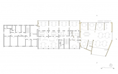 Přístavba administrativní budovy firmy STORY DESIGN v Litomyšli - Půdorys 2NP
