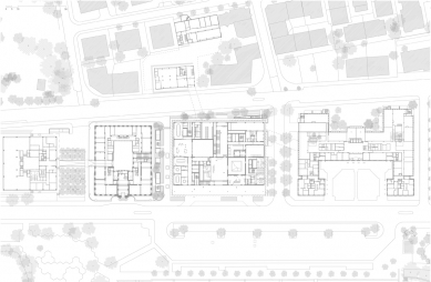 Rozšíření hlavního sídla společnosti Swiss Re - Půdorys přízemí - foto: Diener & Diener Architekten