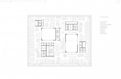 Rozšíření hlavního sídla společnosti Swiss Re - Půdorys 2.-4.np - foto: Diener & Diener Architekten