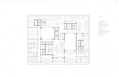 Swiss Re Next office building - Půdorys 5.np - foto: Diener & Diener Architekten