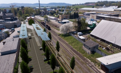 Dopravní terminál a řešení předprostoru vlakového nádraží v Lanškrouně