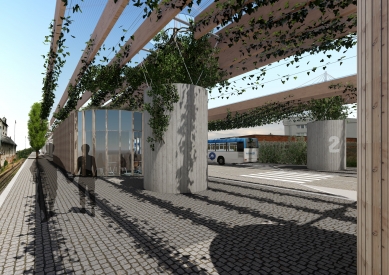 Dopravní terminál a řešení předprostoru vlakového nádraží v Lanškrouně