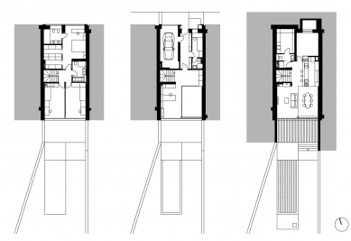 Přestavba řadového domu - Půdorysy