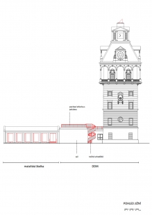 Rekonstrukce vodárenské věže s observatoří - Pohled jižní - foto: Petr Hájek ARCHITEKTI