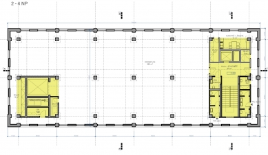 Administrativní objekt SICF - Půdorys typického podlaží