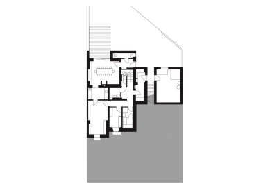 Rodinný dům Žabovřesky 02 - Půdorys 1.pp - foto: knesl + kynčl architekti