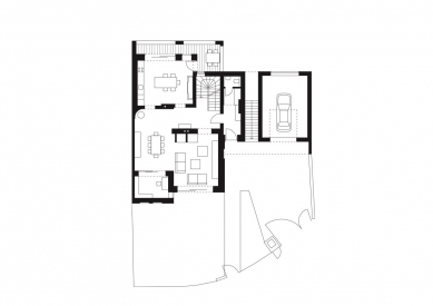 Rodinný dům Žabovřesky 02 - Půdorys 1.np - foto: knesl + kynčl architekti