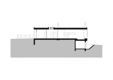 Family House Moravian Lány - Longitudinal section - foto: knesl + kynčl architekti