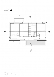 Rodinný dům u Vizovic - Půdorys 2.np - foto: chaarchitekti