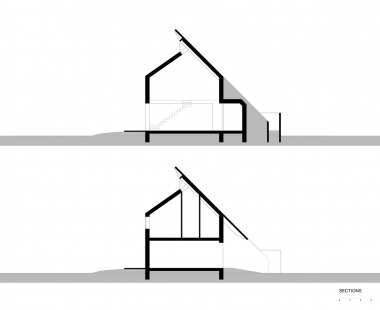 Dům za střechou - Řezy - foto: Superhelix Pracownia Projektowa